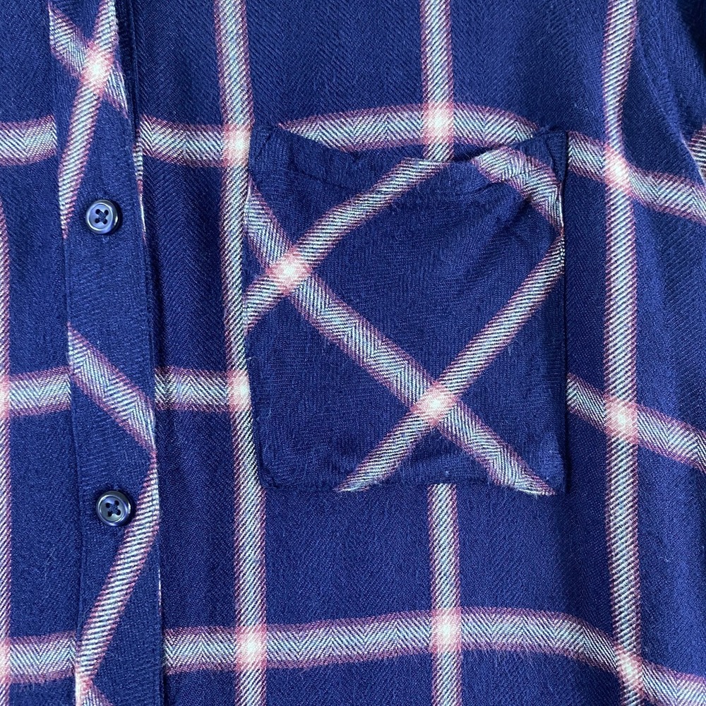 Rails Flannel Shirt Women Sz XS Purple Plaid Long Sleeve Winter Soft Cozy - Picture 2 of 10